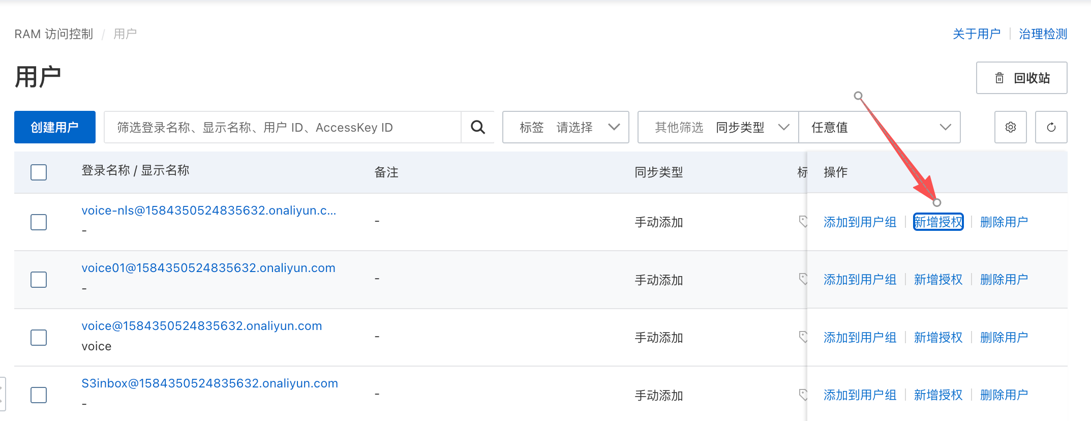 新增授权
